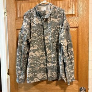 Unicor Digital Camo Wind Resistant Army Coat Jacket Ripstop USA Mens XL Long 54